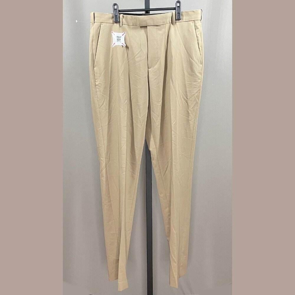 NEW Izod Pants Mens 34 brown dress straight leg classic preppy
